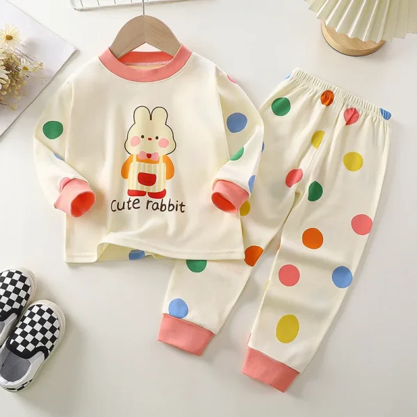 2024 Boy Pajamas Two Piece Set High Quality Children Boys Pajamas Kids Sleeves Tops Fashion Child Suit - Image 2