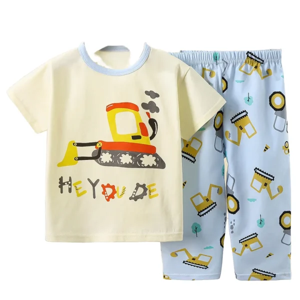 Children's Clothing Set Cotton Kids Pajama Set Baby Clothes Summer 2 Pieces Boys Clothing Sets