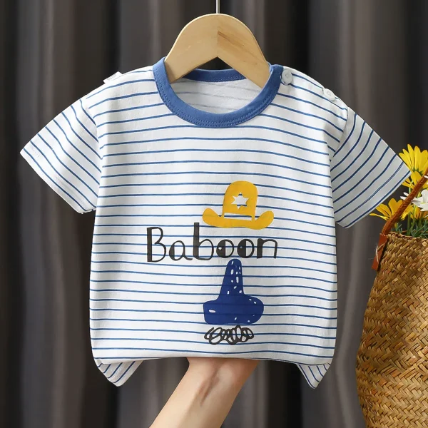 China Superior Quality T Shirt Short Sleeve Children Cotton Summer Short Sleeve T Shirt - Image 2