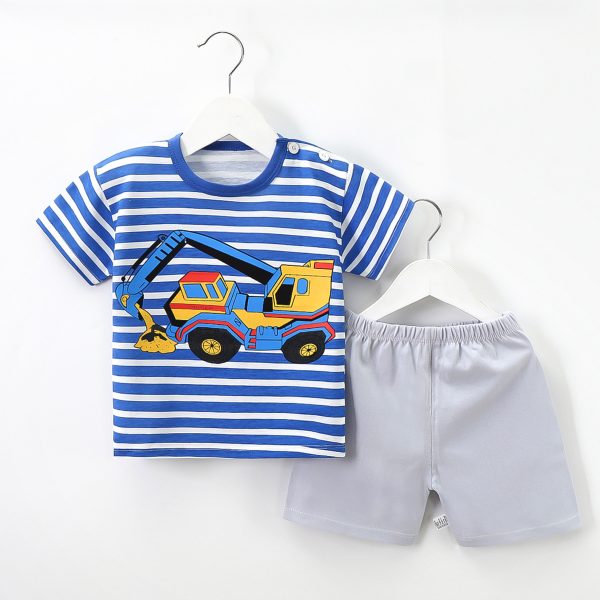 Baby Solid Color Bag Fart Clothes Short-sleeved Triangle Romper Cotton Bottoming Jumpsuit Baby Climbing Clothes Custom