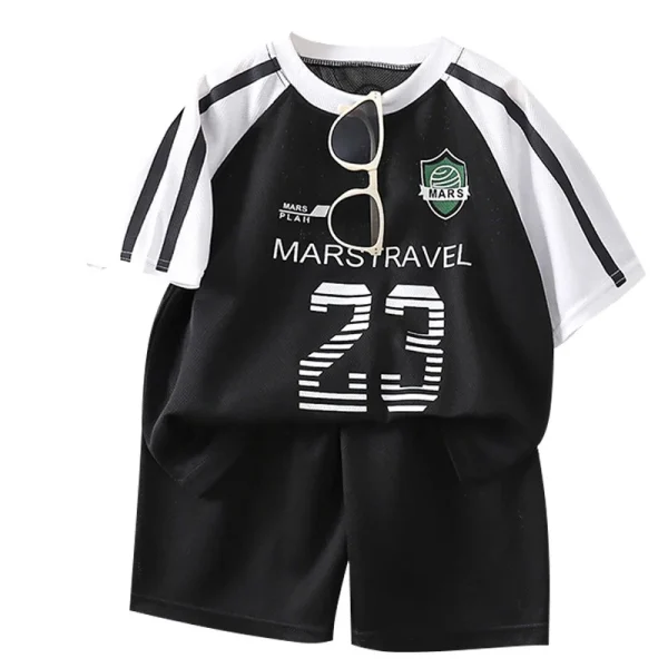 Summer New Boys Basketball Uniform Children's Sports Suit Quick-Dry Short Sleeve Shorts Baby Boy Clothes - Image 5