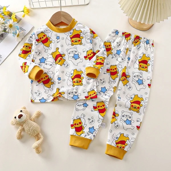 Hot Selling Children's Clothing Spring and Autumn Warm Home Clothes Cartoon Children Pajamas - Image 2