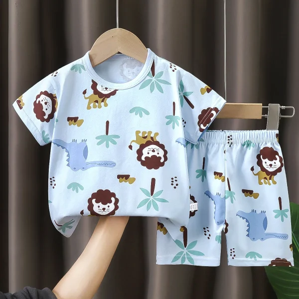 Supply Kids Clothes Summer 2 Pcs Kids Shorts T-shirts Sets for Boys Girls Clothing Sets - Image 2