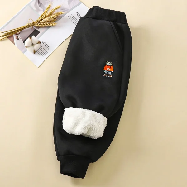 Children's Winter Velvet Pants Thickened New Boys' Sweatpants Warm Baby Outer Wear Kidsren Clothing - Image 4