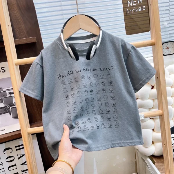 2025 New Summer Short-Sleeved T-Shirt for Boys and Girls Children's Cotton Tops with O-Neck and Cartoon Pattern Kids' Clothes - Image 5