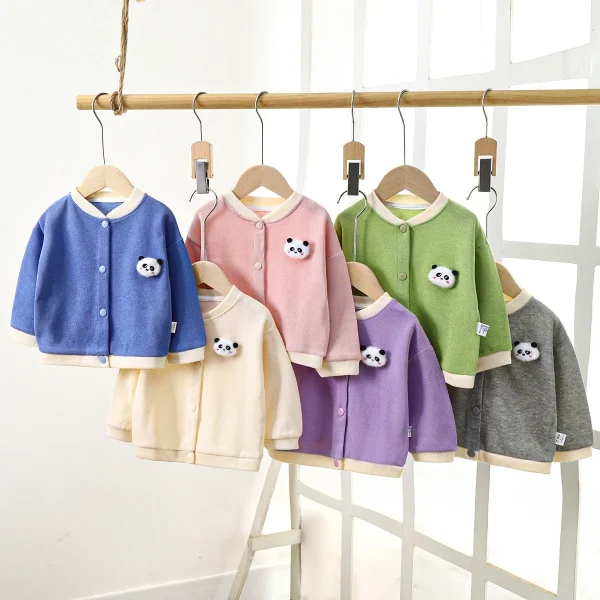 Autumn New Baby Coats and Tops Striped Pattern Children's Sweaters Printed Techniques for Boys and Girls