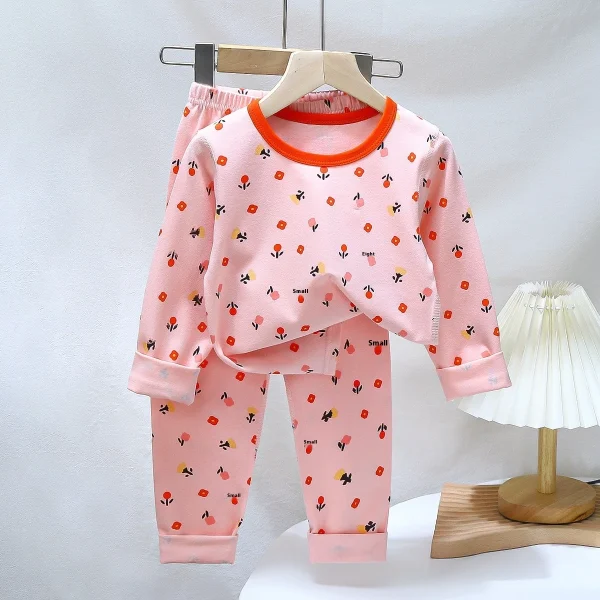 Autumn New Children's Pajamas Set Soft Leica Cotton Baby Underwear Boys & Girls Home Clothes Cartoon Pattern Clothing - Image 4