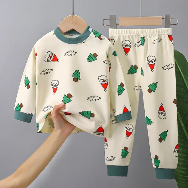 0-6 Year Old Boys and Girls Autumn Clothing Sets New Kids Cotton Top Suits with Thermal Feature Long Sleeve Prints - Image 3
