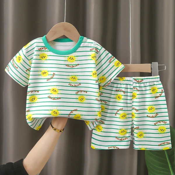 2024 Best Price Superior Quality Short Sleeve Boy Body Suit Boys Suits Children's Short Sleeve Suit - Image 4