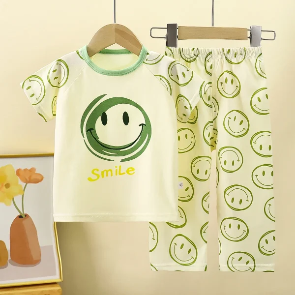 Children's Clothing Summer Clothing Short-sleeved Trousers 1-7 Years Old Cotton Underwear Suit Boys and Girls T-shirt - Image 6