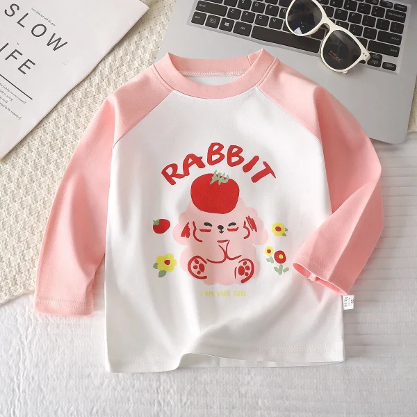Children's Long-sleeved Pure Cotton T-shirt 2025 Autumn New Style All-match Tops Children's Clothing - Image 5