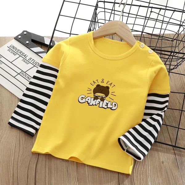 Latest Kids Long Sleeve T-shirt Boys Tops Girls Autumn Winter Cotton Sweatshirt 0-7 Years Kids Clothing Boys T Shirts - Image 4