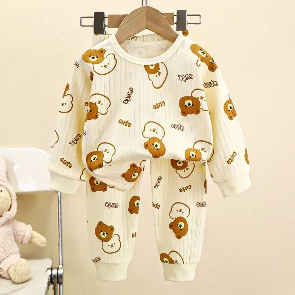 Children's Underwear Set Pure Cotton Baby Long Sleeve Pajamas Home Wear Boys and Girls Long Johns Baby Clothes - Image 5