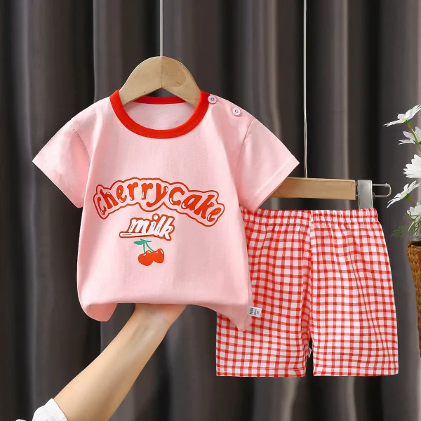 Summer Hot Selling Boys Fashion Clothes 2024 Price Cartoon Printed T-shirt Shorts Children Clothes Kids Clothing - Image 2